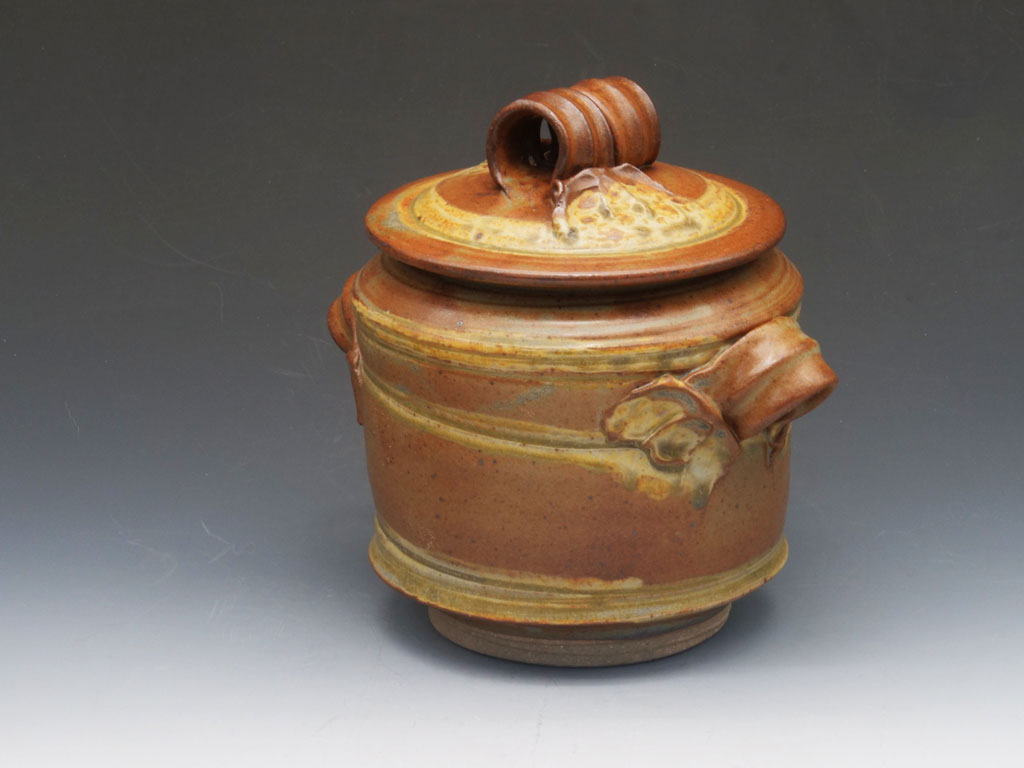 Covered Jar 1 - H: 6 1/2" W: 5 1/2"