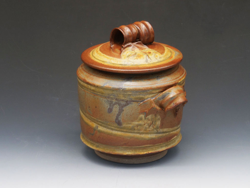 Covered Jar 1 - H: 6 1/2" W: 5 1/2"